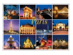 Postal "Monumentos de Paris de noite"