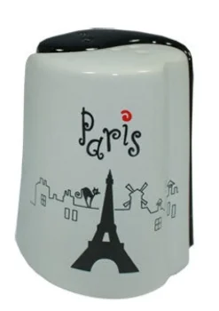 Saleiro e  pimenteiro Paris preto e branco