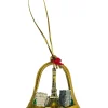 Sino de Natal dourado