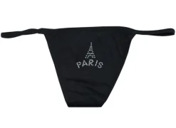 Tanga preta com strass