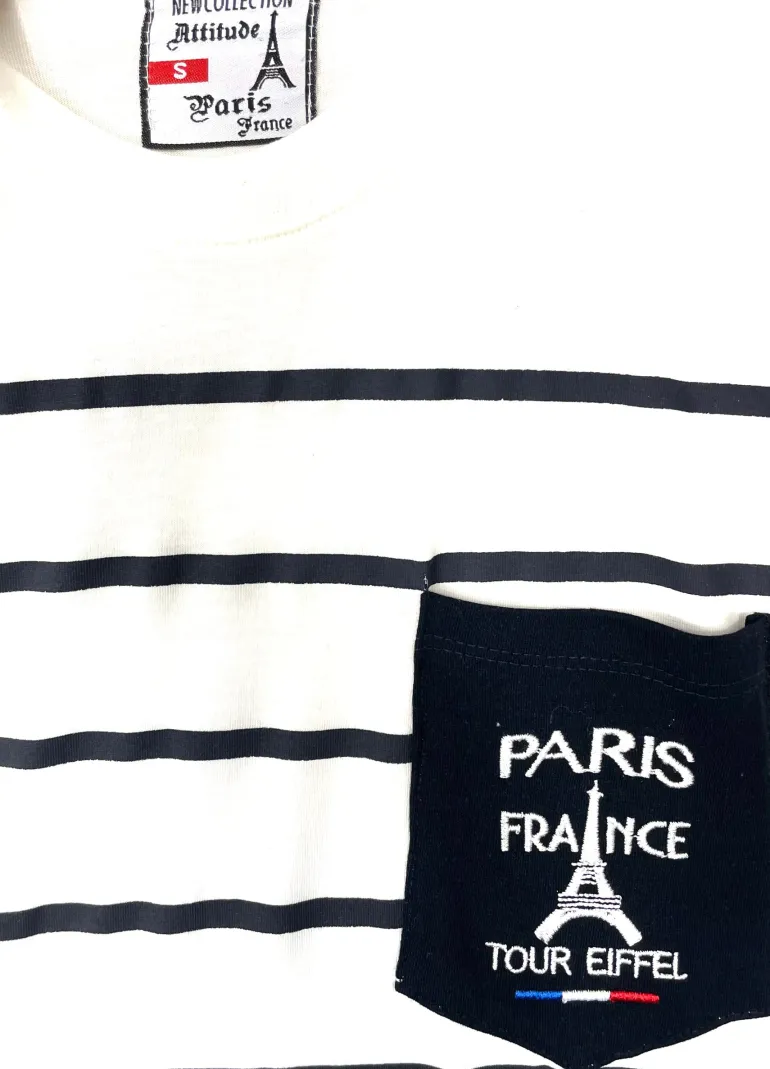 Tee shirt bordada Torre Eiffel Paris França