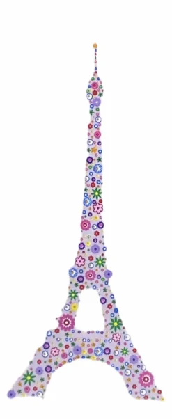Tee shirt da flor do rosa da Torre Eiffel