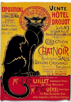 Toalha de cozinha "La Tournée du Chat noir"