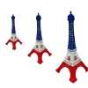 Torre Eiffel azul branca e vermelha com brilhantes
