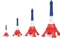 Torre Eiffel azul branca e vermelha