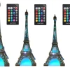 Torre Eiffel brilhante LED com comando