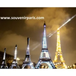 Torre Eiffel brilhante LED com comando