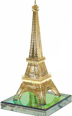 Torre Eiffel cristal dourada
