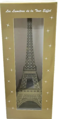Torre Eiffel Espumante + LED 6 cores variadas