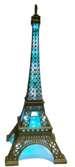 Torre Eiffel Espumante + LED 6 cores variadas