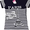 T-shirt azul marinho Torre Eiffel Paris