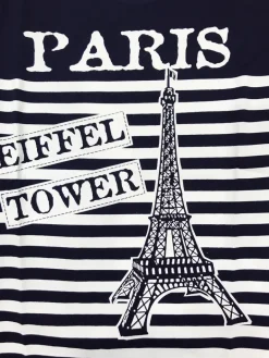 T-shirt azul marinho Torre Eiffel Paris