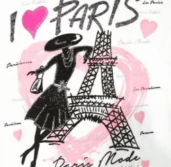T-shirt I love Paris "O vestido preto"