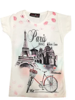 T-shirt Paris "Montmartre de bicicleta"