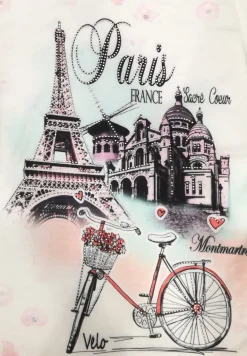 T-shirt Paris "Montmartre de bicicleta"
