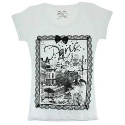 T-shirt Paris Torre Eiffel renda