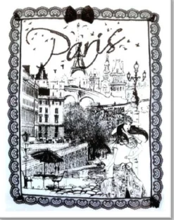 T-shirt Paris Torre Eiffel renda