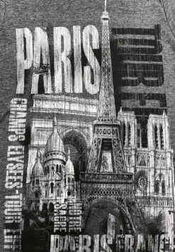 T-shirt Paris Torre Eiffel e monumentos fashion