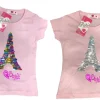 T-shirt Torre Eiffel com lantejoulas reversíveis
