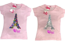 T-shirt Torre Eiffel com lantejoulas reversíveis