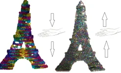 T-shirt Torre Eiffel com lantejoulas reversíveis