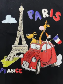 T-shirt Torre Eiffel 2CV animais