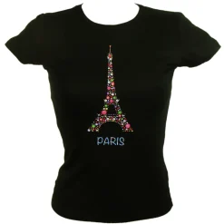 T-shirt Torre Eiffel em flor Lembrança de Paris