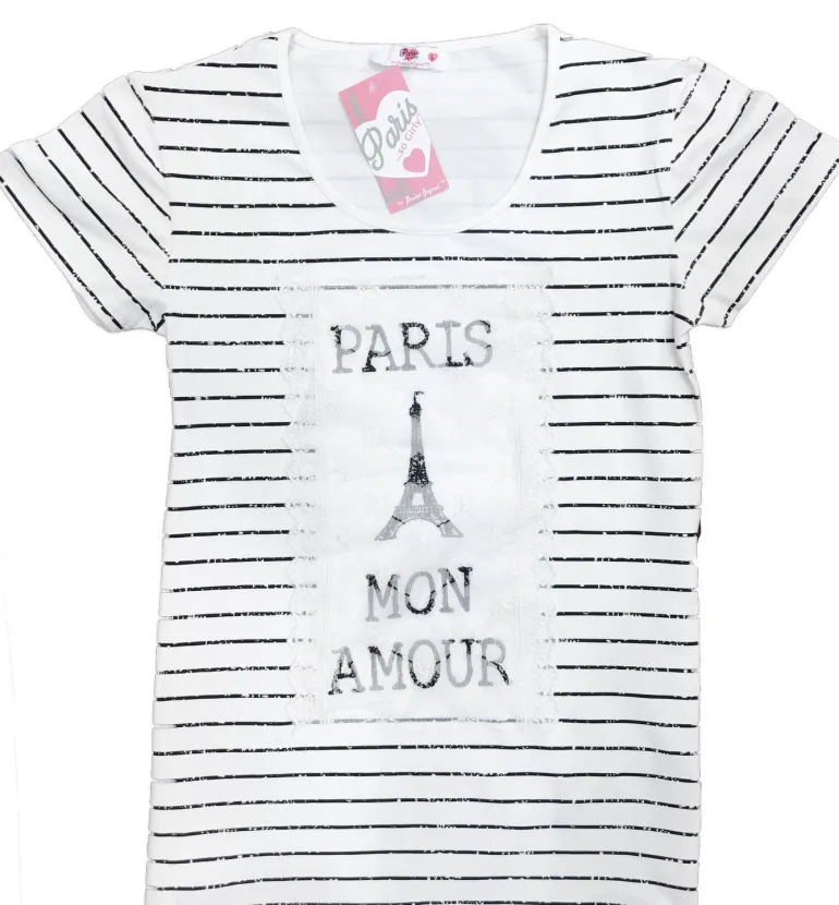 T-shirt Torre Eiffel "Paris Mon Amour"