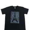 T-shirt Torre Eiffel Paris França preto