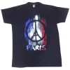 T-shirt Torre Eiffel Paz Paris preta