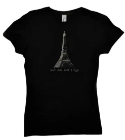 T-shirt Torre Eiffel Strass 3 cores