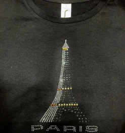 T-shirt Torre Eiffel Strass 3 cores