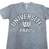 T-shirt universidade de Paris cinzento