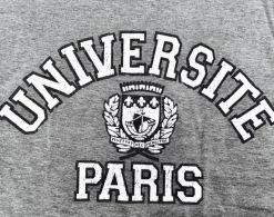 T-shirt universidade de Paris cinzento