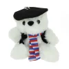 Urso de pelúcia "Boina francesa e cachecol tricolor"